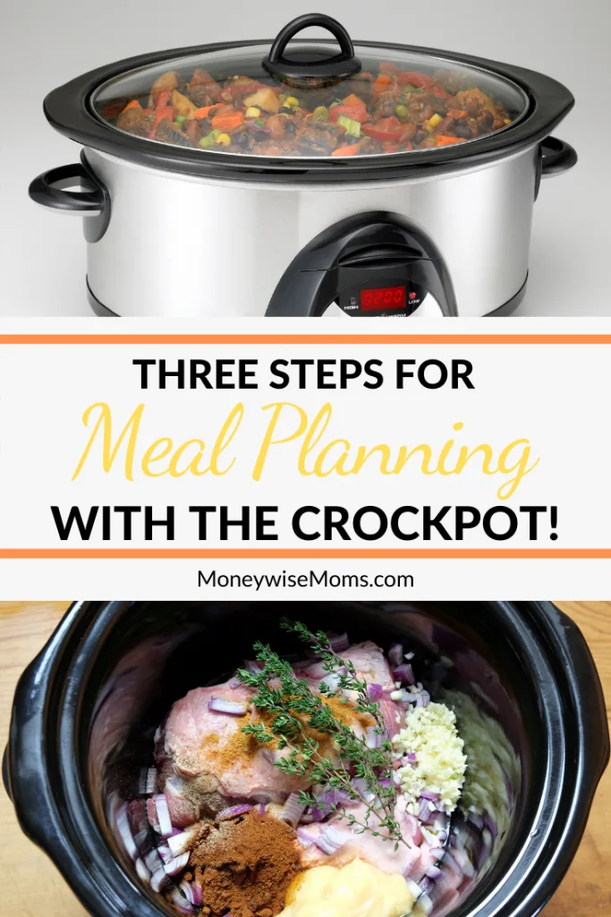 Learn the 3 steps to crockpot meal planning to save you time and money. Before you know it, you'll be planning slow cooker meals for easy dinners each week.