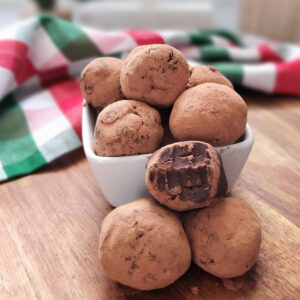 cocoa covered chocolate truffles