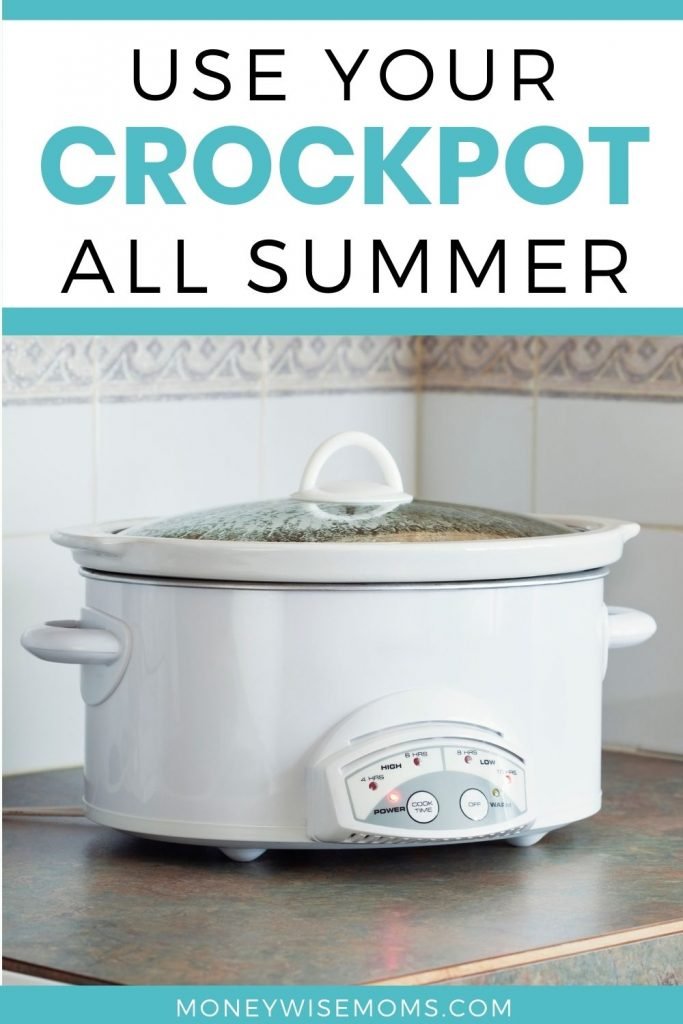 white slow cooker on kitchen counter