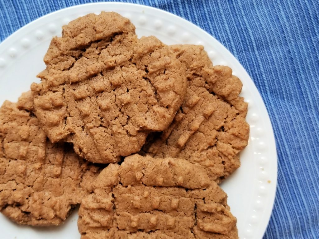 Cross Cross marks on top of almond butter cookies