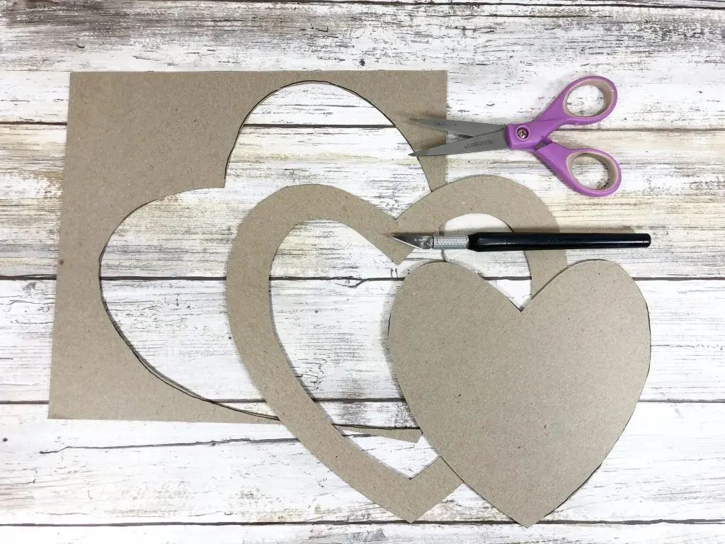Heart pieces cut out