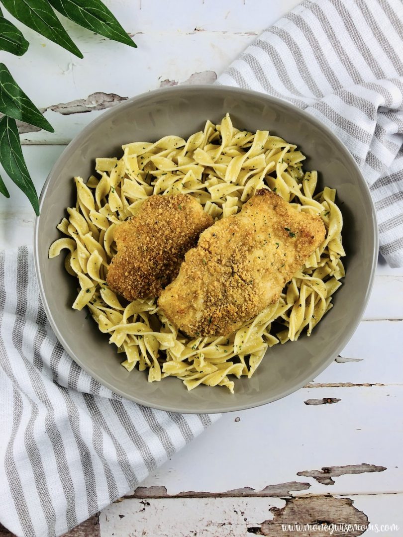 Parmesan Crusted Chicken with Buttered Noodles Moneywise Moms Easy