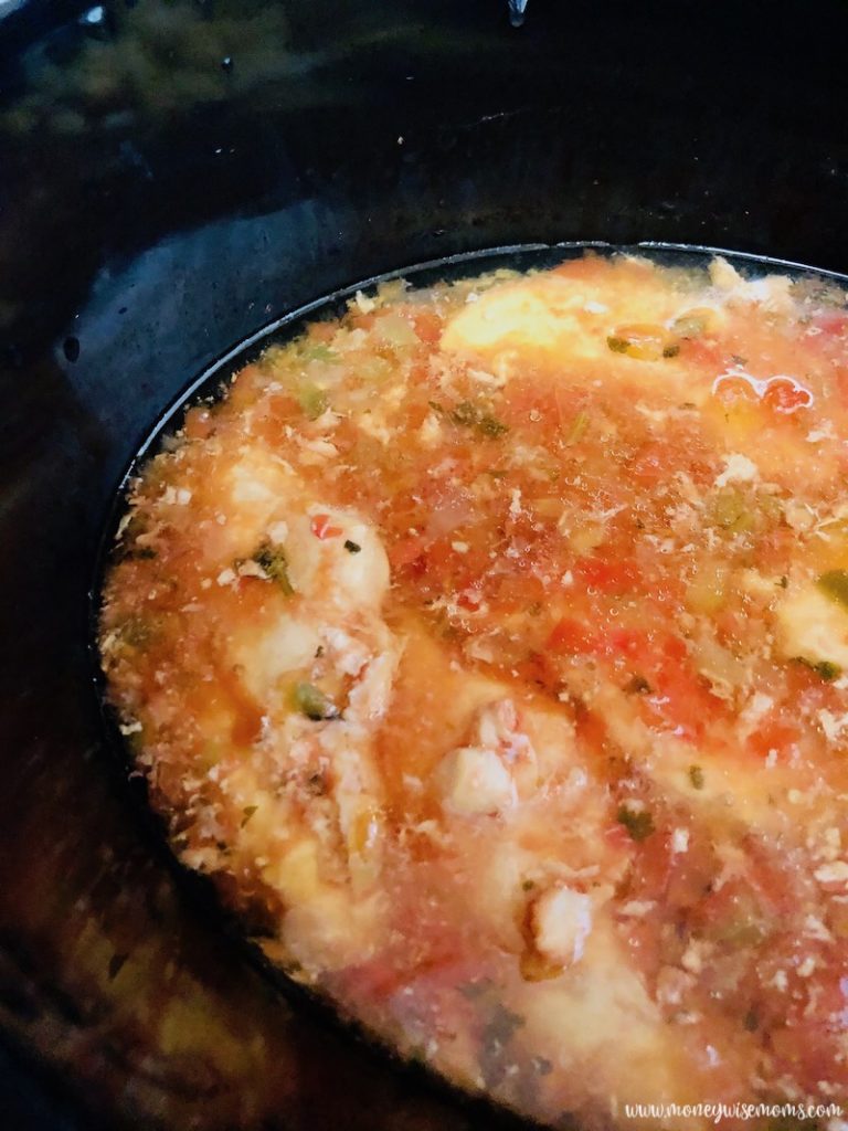 salsa chicken cooking. 