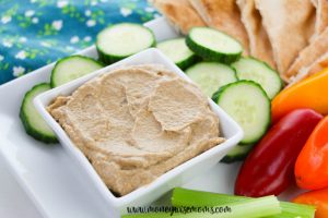 featured image showing the recipe for roasted eggplant dip finished and ready to serve.