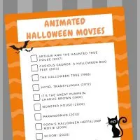 Printable Halloween Animated Movies SQ