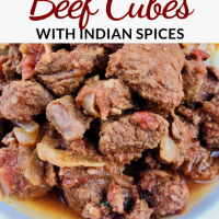 Slow Cooker Beef Cubes with Indian Spices- cover image
