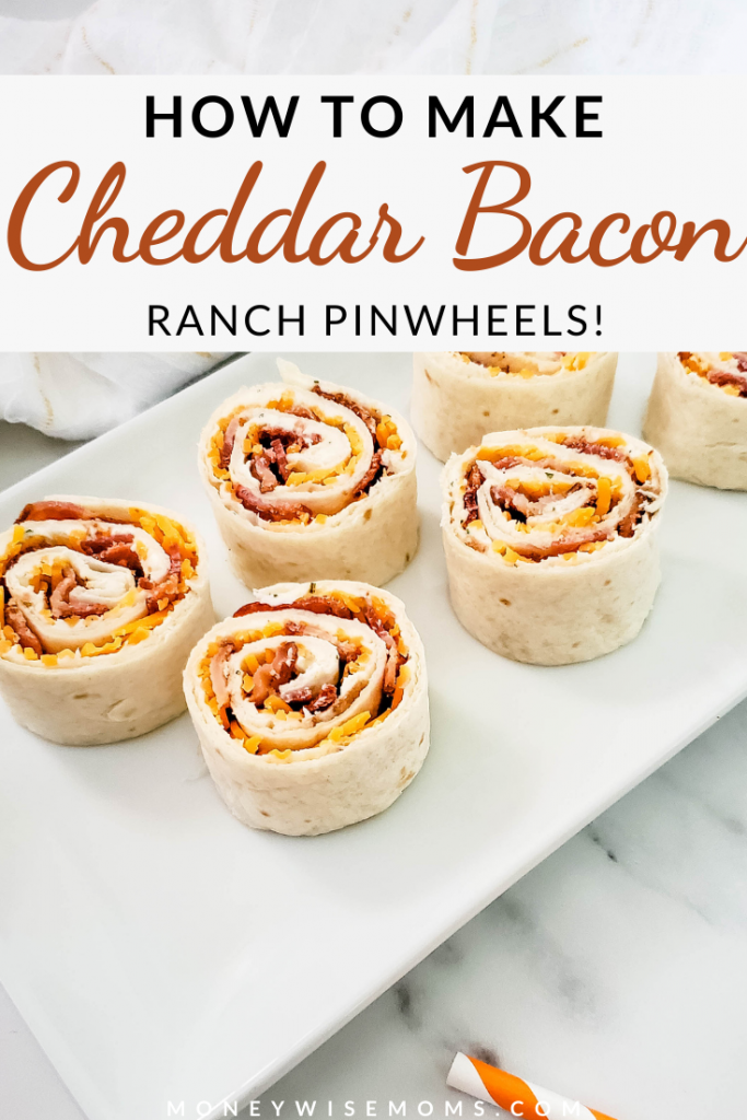 a third pin ready to advertise the delicious cheddar bacon ranch pinwheels 