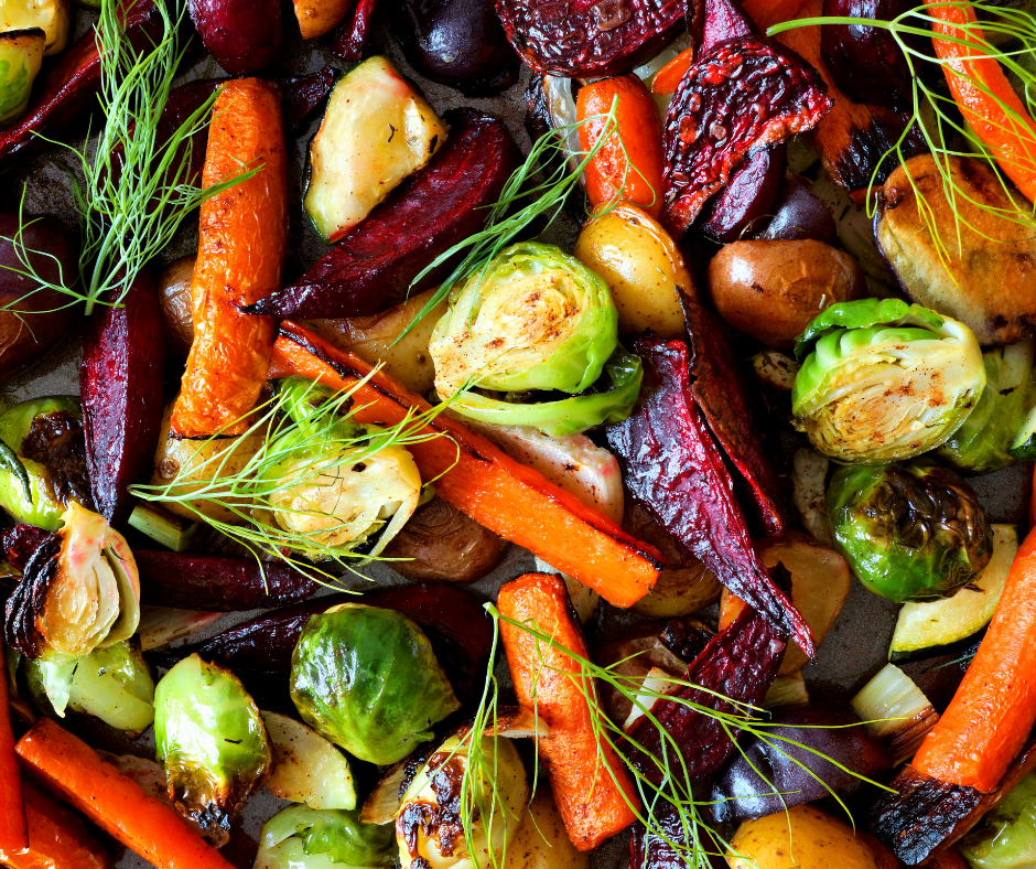 Featured image showing roasted vegetable side dish recipe