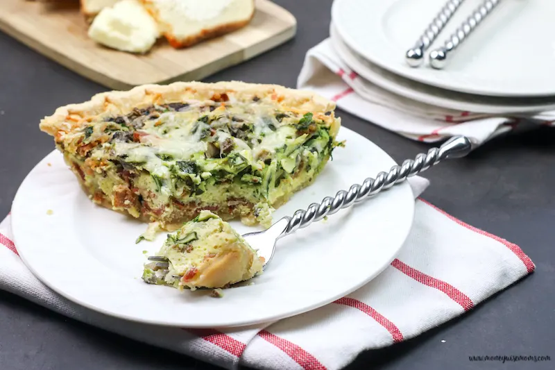 featured image showing the finished quiche lorraine recipe ready to eat.