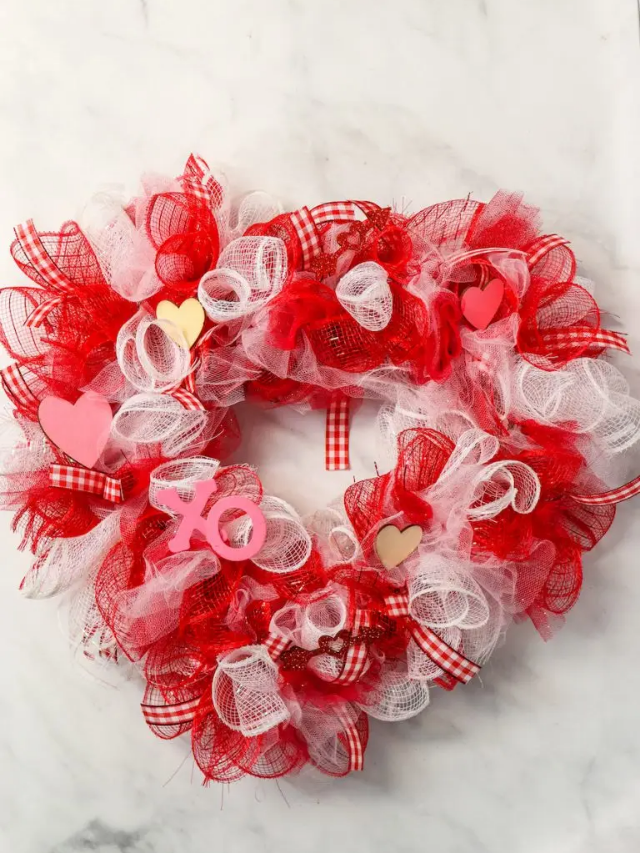 Valentine Deco Mesh Wreath Dollar Tree Craft Story