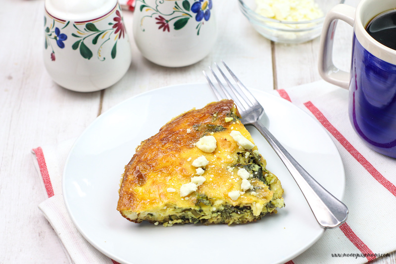 Featured image showing the finished veggie frittata ready to eat