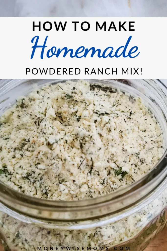 another pin showing finished homemade ranch seasoning mix ready to use