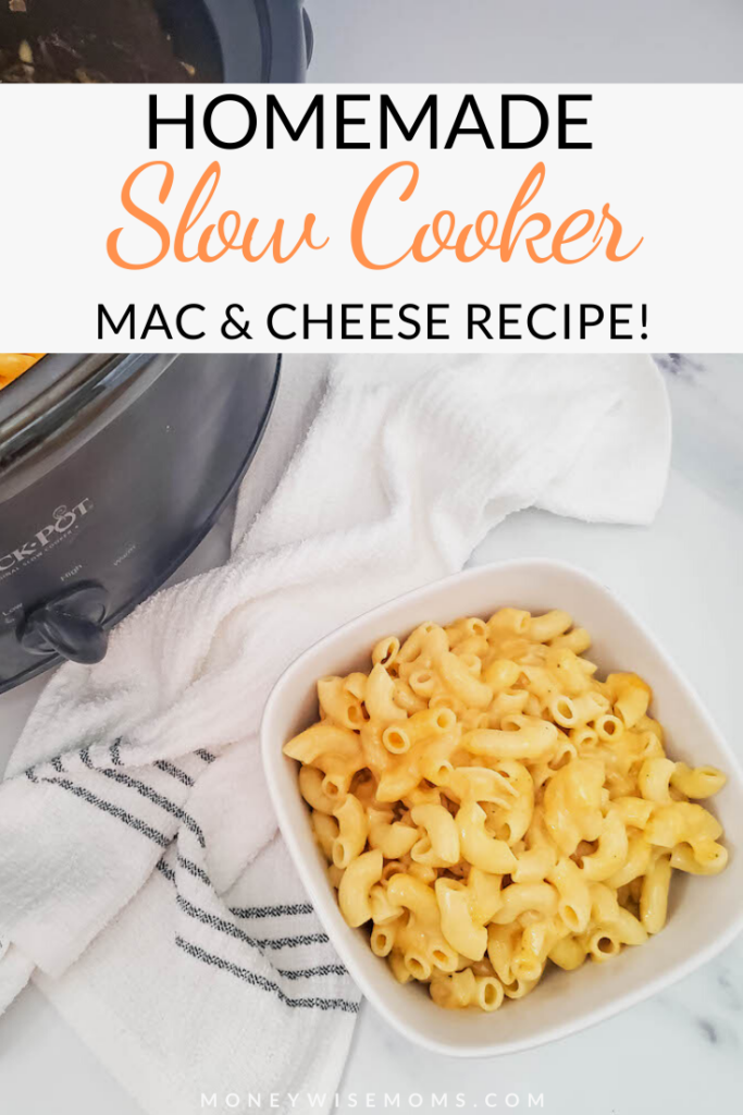 another pin showing the slow cooker mac and cheese