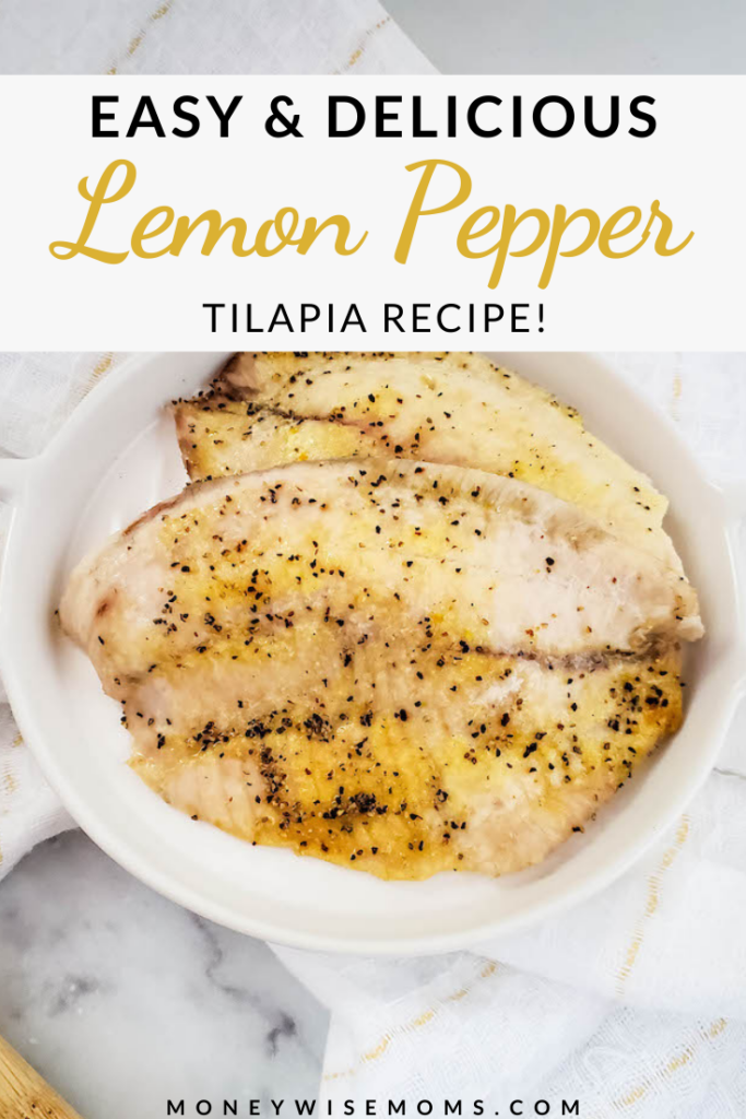 baked lemon pepper tilapia recipe pin