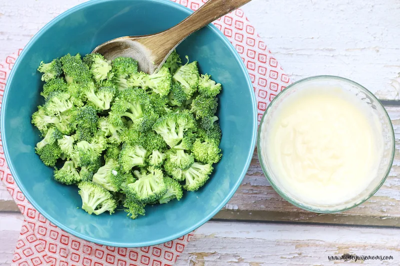 Chopped broccoli. 