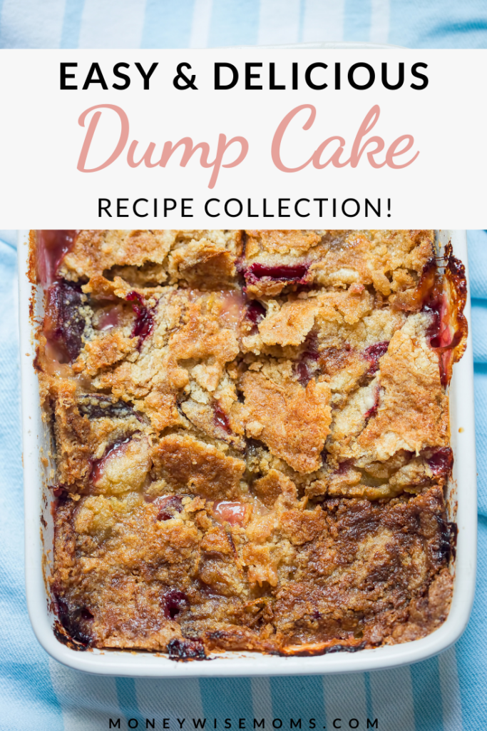 Pin showing the dump cake recipes and title.