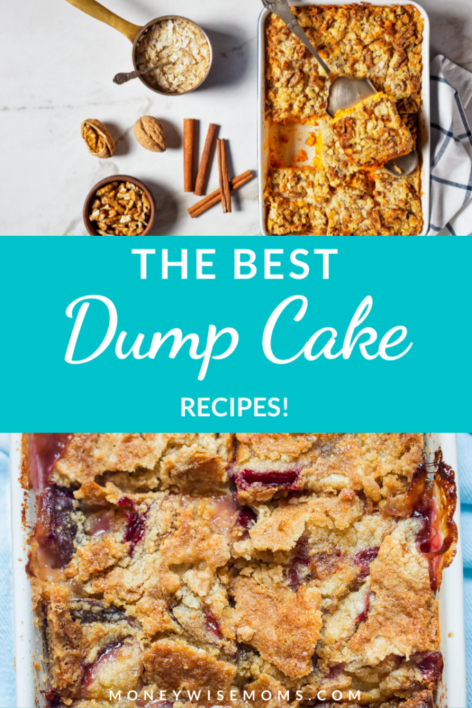 Pin showing the dump cake recipes and title.