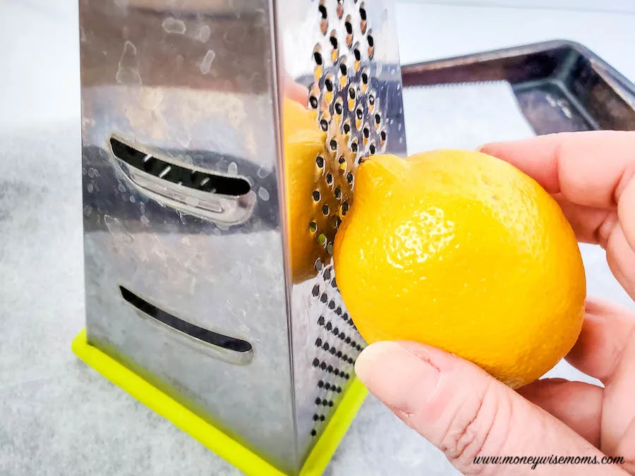 grating lemons. 