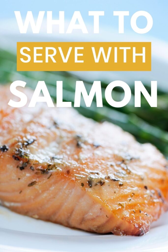Salmon fillet and asparagus on white plate - what to serve with salmon