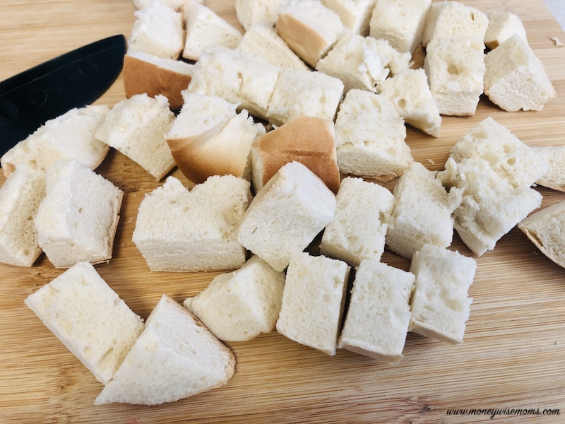 making croutons