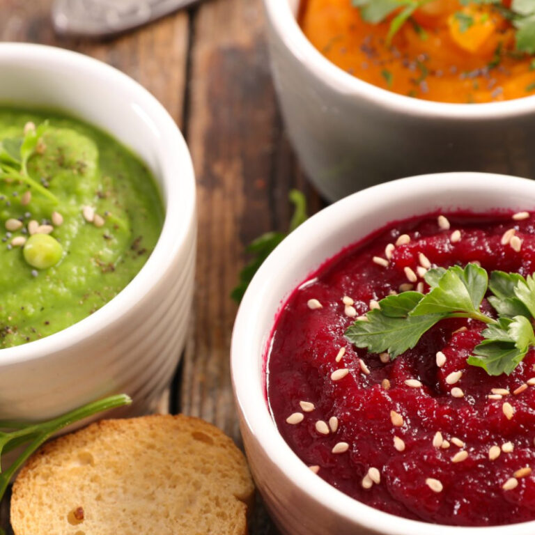 dairy free dips in white bowls