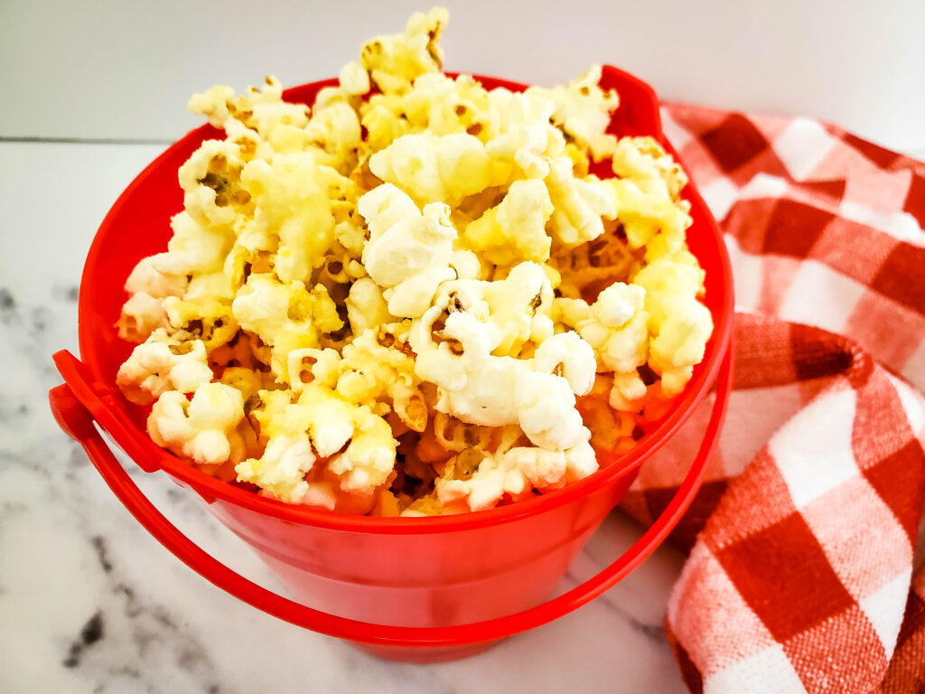Finished cheddar popcorn recipe ready to eat