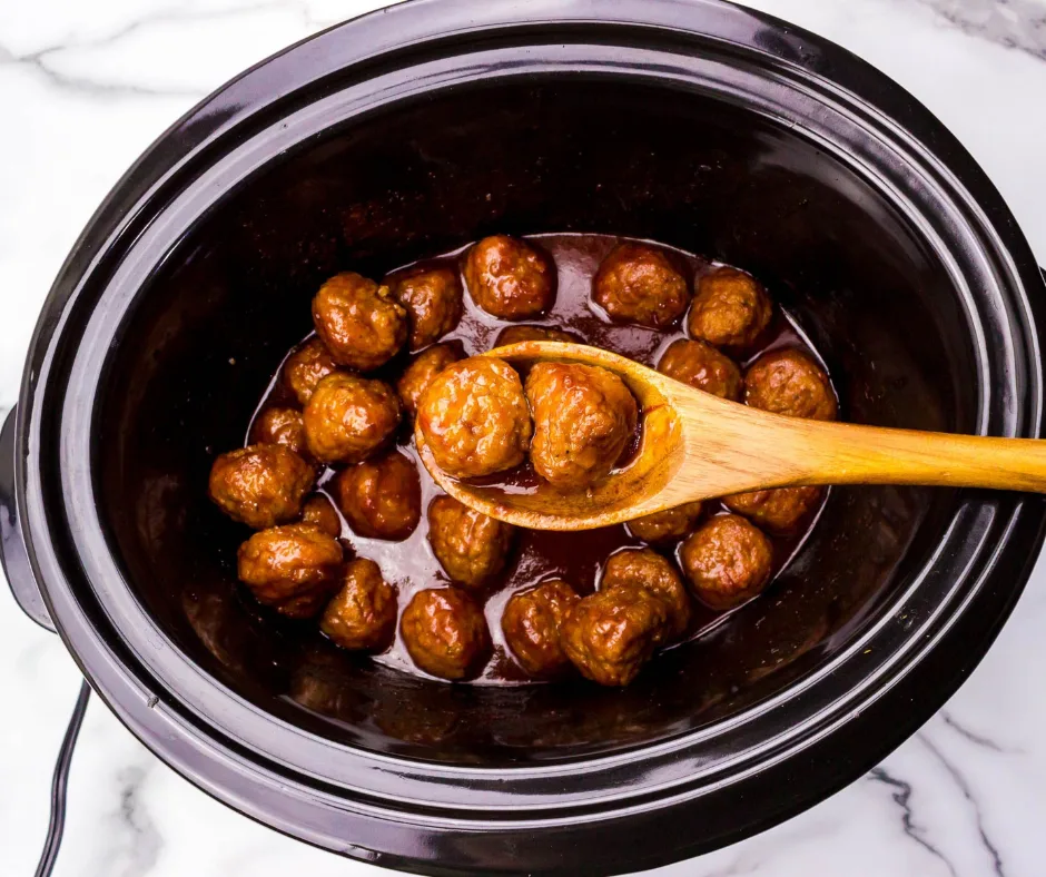 meatballs in a crockpot for 3 ingredient appetizer recipes