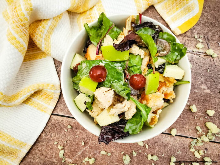 featured image showing finished recipe for chicken apple salad