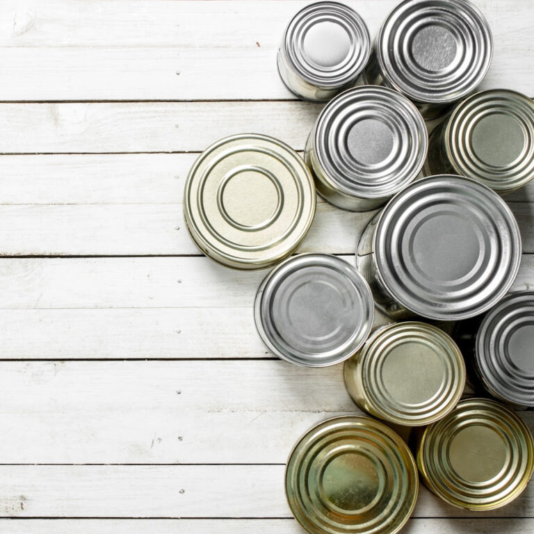 tops of food cans