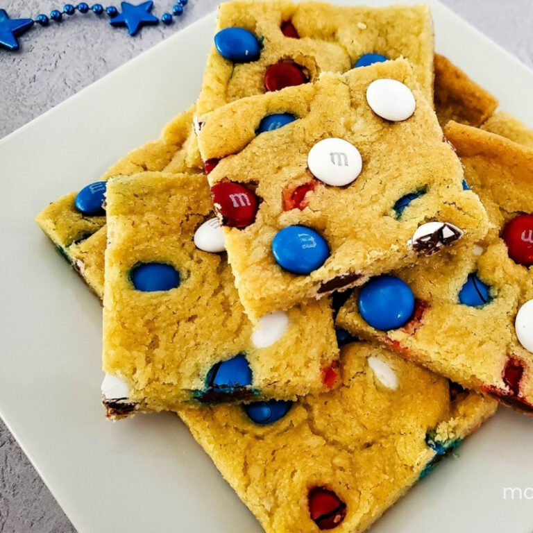 2-Ingredient M&M Cookie Bars
