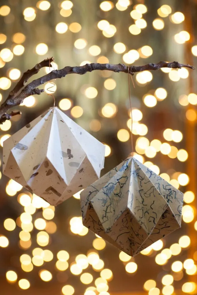 Paper Christmas ornaments - Christmas bucket list ideas