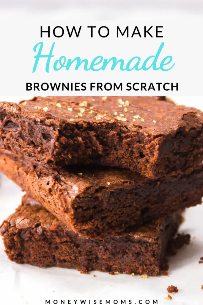 another pin showing homemade recipe for brownies. 