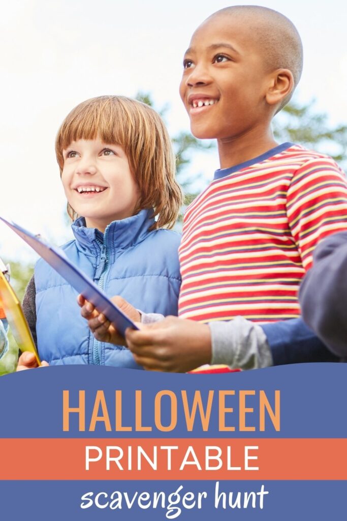 Free printable Halloween scavenger hunt for kids