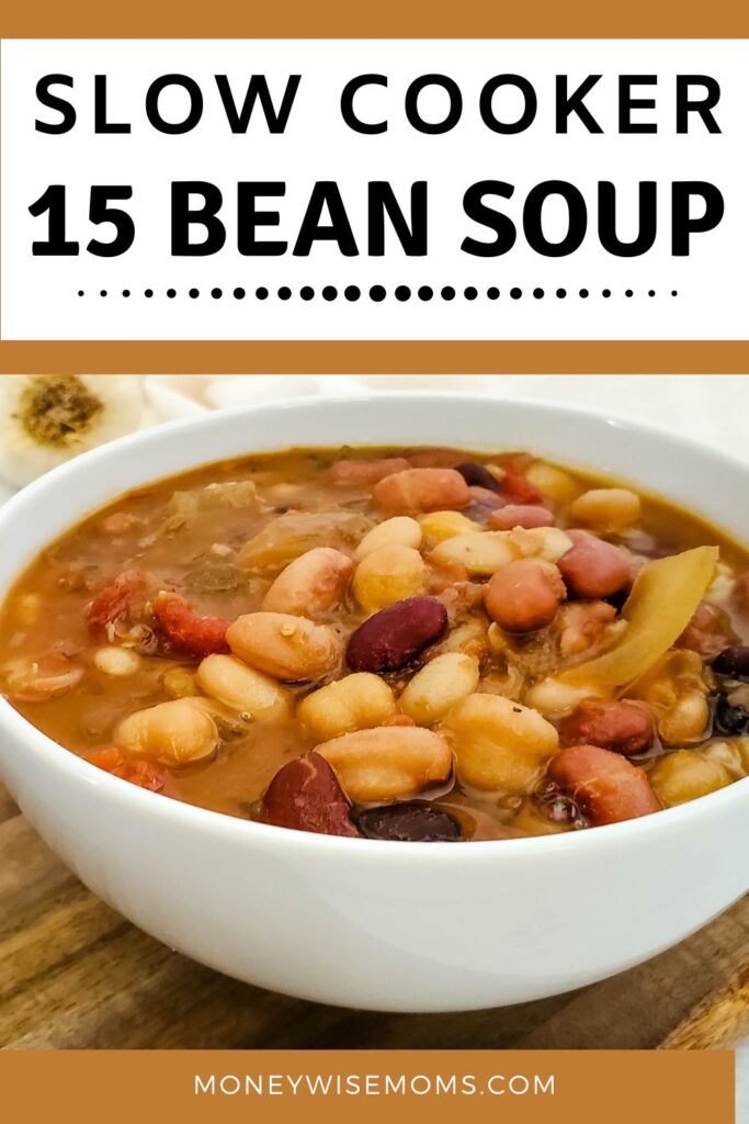 15 bean soup recipe made in the slow cooker