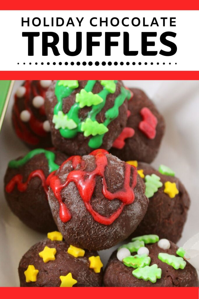 decorated holiday chocolate truffles