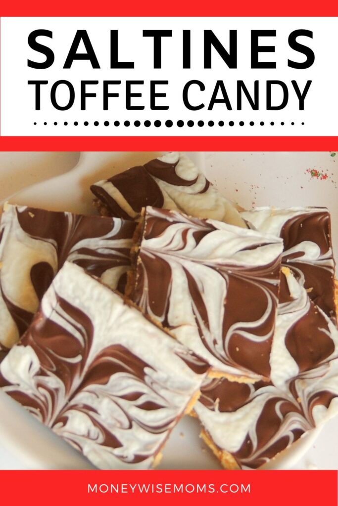 Saltines toffee candy made with chocolate chips butter and brown sugar
