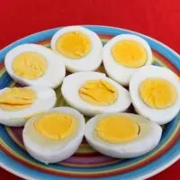hard boiled eggs on plate