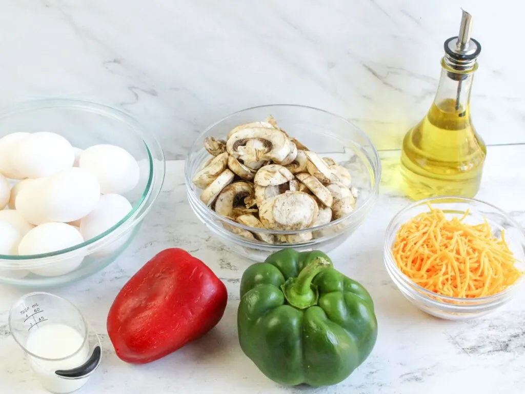ingredients for vegetable breakfast casserole recipe