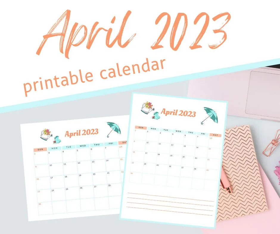 April 2023 printable calendars