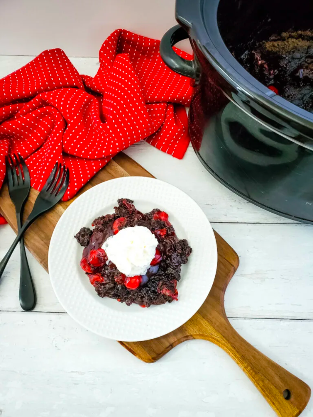 Chocolate Dump Cake with Cherries Story