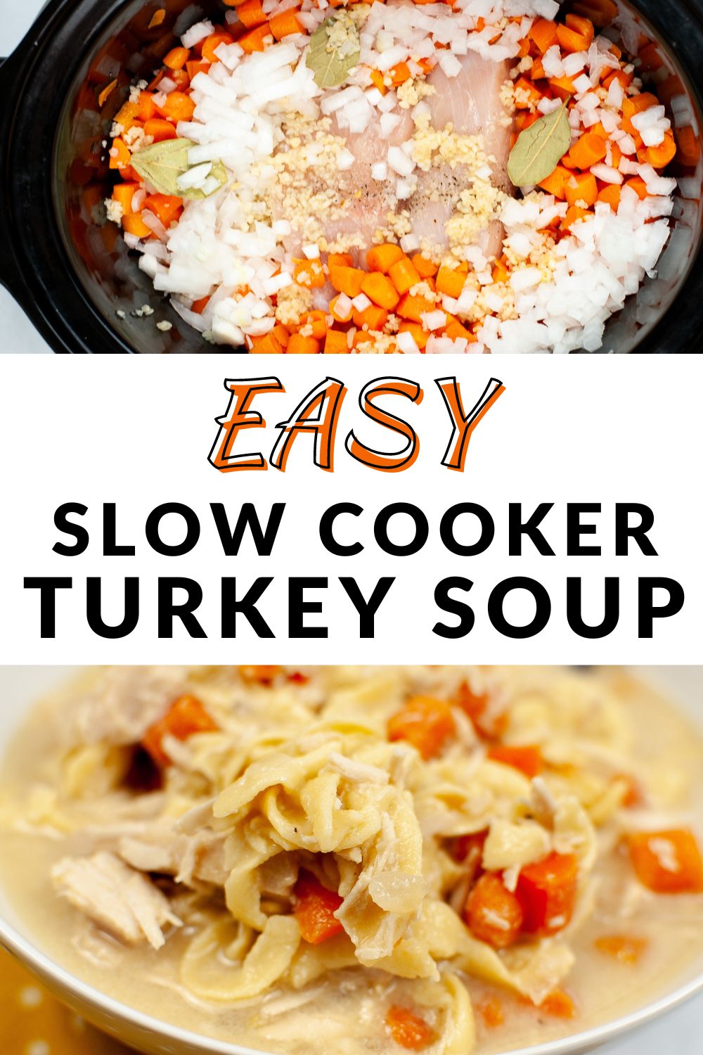 easy slow cooker turkey soup with noodles