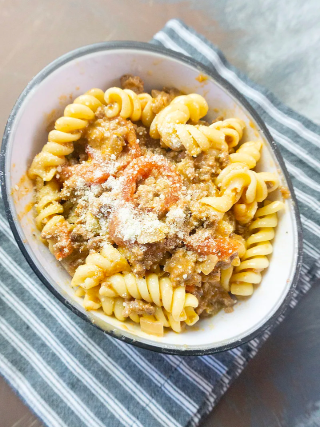 Ground Beef Pasta with Creamy Tomato Sauce Story
