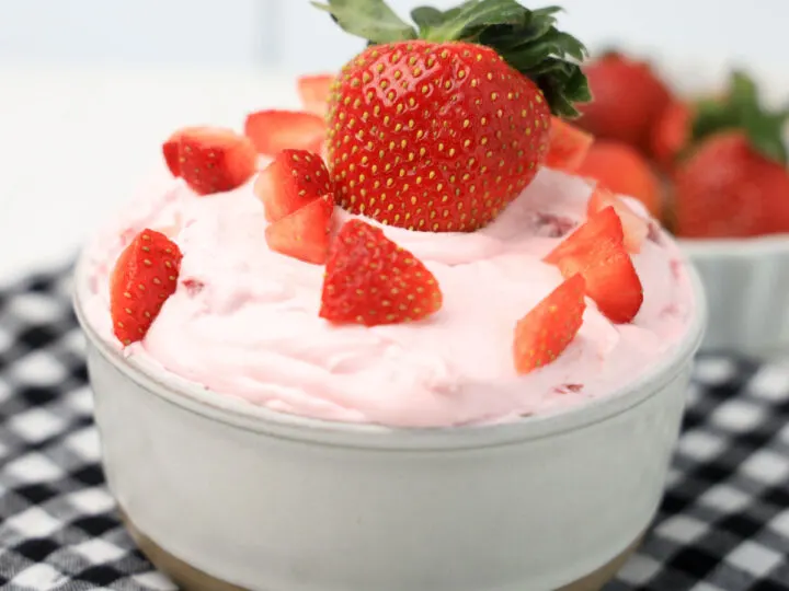 strawberry cream cheese dip for Valentine's Day
