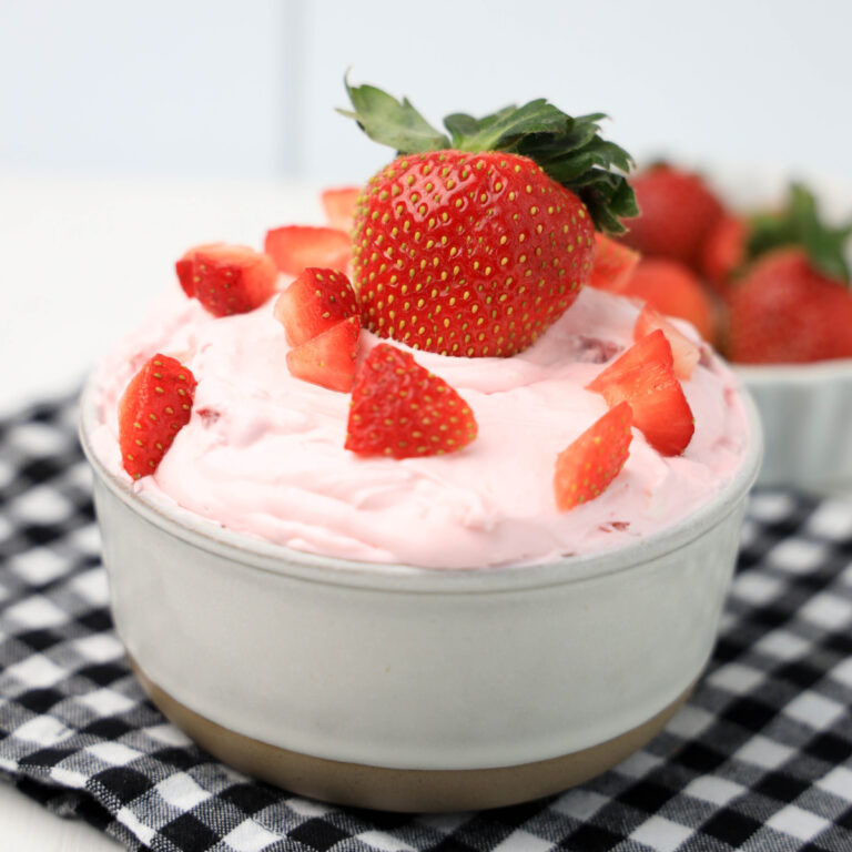 strawberry cream cheese dip for Valentine's Day