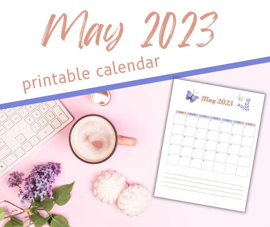 May 2023 printable calendar to download