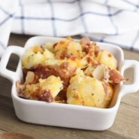 Cheddar Bacon Ranch Smashed Potatoes-Cover image