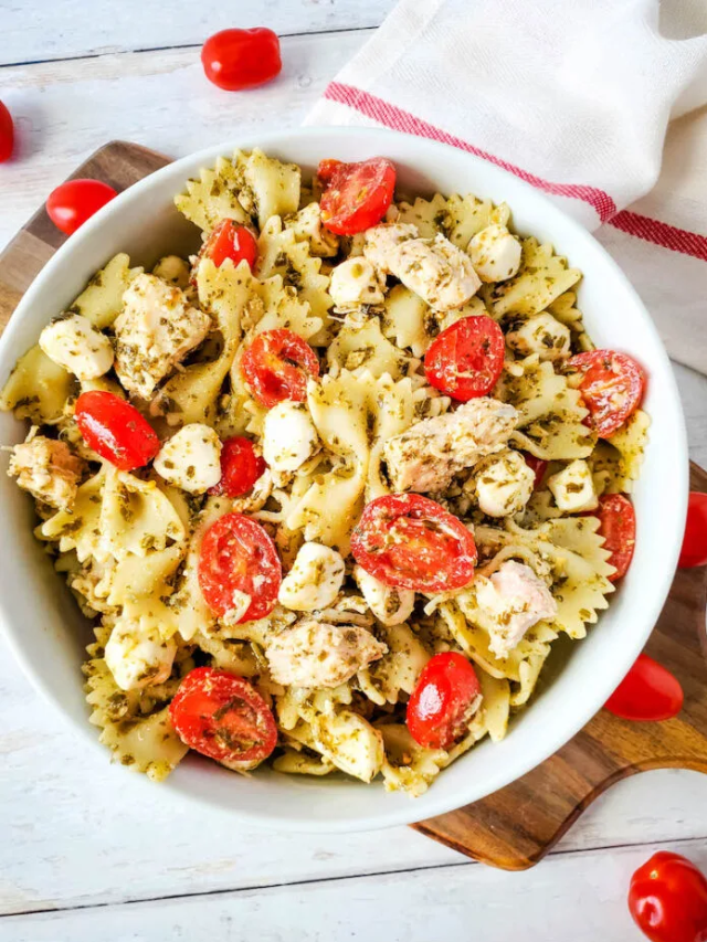 Chicken Pesto Pasta Salad Story
