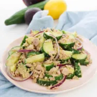 Cucumber Tuna Avocado Salad Recipe-Cover image