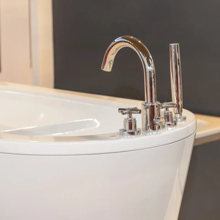 new tub with faucet