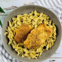 Parmesan Crusted Chicken with Buttered Noodles_Cover image